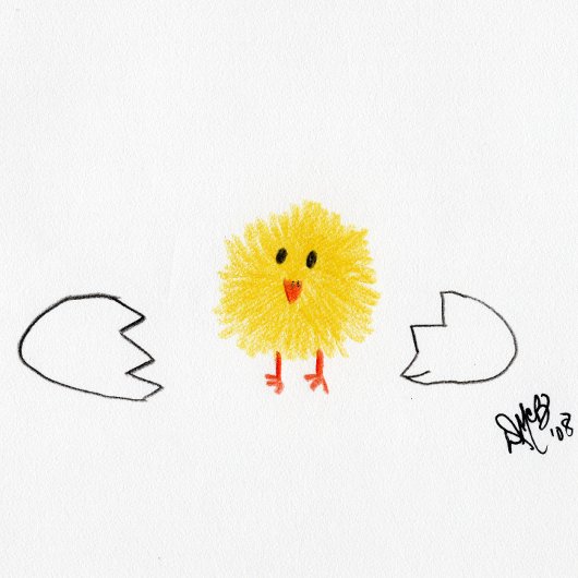 誕生日- Happy Hatch Day (Chick)カード カード