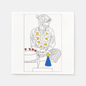 誕生日（JKあり） スタンダードカクテルナプキン (正面)