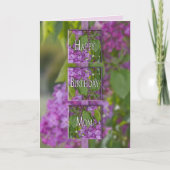 誕生日- MOM - LAVENDER LILACS カード (正面)