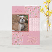 誕生日- Pet Photo Card カード (黄色い花)