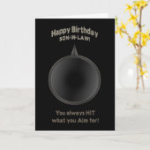 誕生日- SON-in-LAW - GUN - AIM カード (黄色い花)