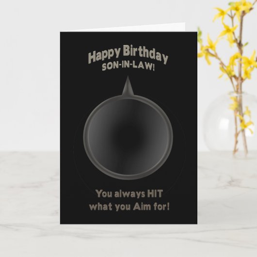 誕生日- SON-in-LAW - GUN - AIM カード (黄色い花)