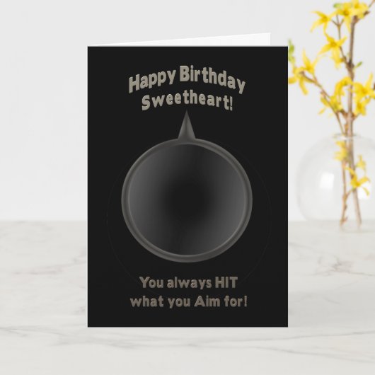 誕生日- SWEETHEART - GUN - AIM カード (黄色い花)