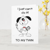 誕生日Aに文字*MY TWIN"はできません!!! カード (黄色い花)