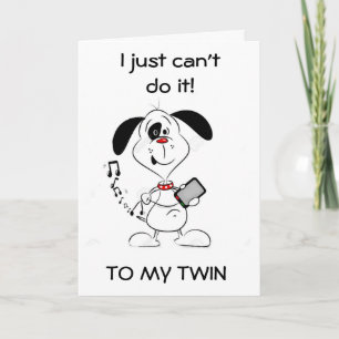 誕生日Aに文字*MY TWIN"はできません!!! カード