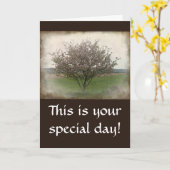 誕生日Apple Treeの開花 カード (黄色い花)