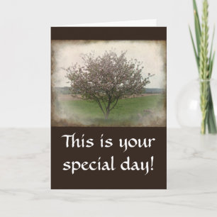 誕生日Apple Treeの開花 カード