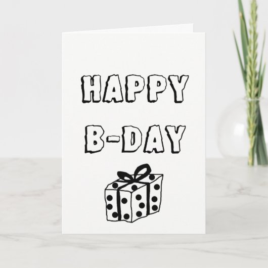 誕生日Bデイカード カード (正面)