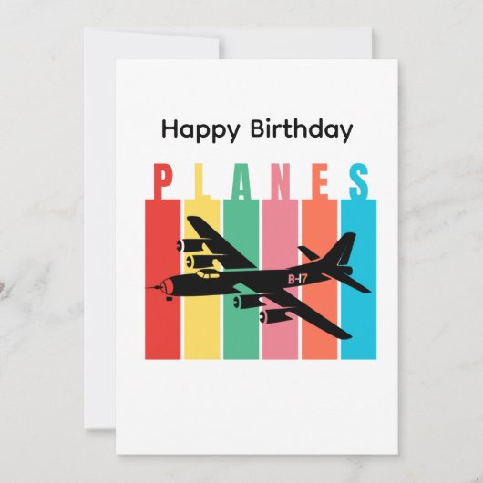 誕生日B-17ヴィンテージ飛行機軍隊航空 (正面)