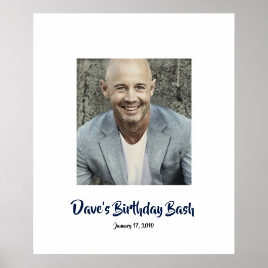 誕生日Bashサインインパーティーボード ポスター (正面)