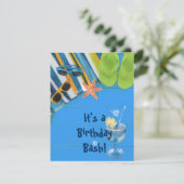 誕生日Bashプールパーティー 招待状 (スタンド正面)