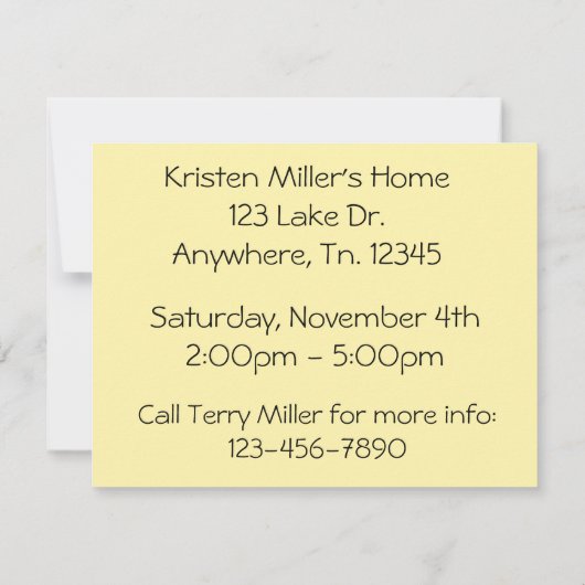 誕生日Bash招待状 招待状 (裏面)