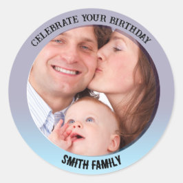 誕生日Bash:お祝いラウンドステッカー ラウンドシール