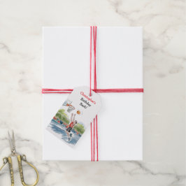 誕生日Bash:バスケと誇大感謝 ギフトタグ