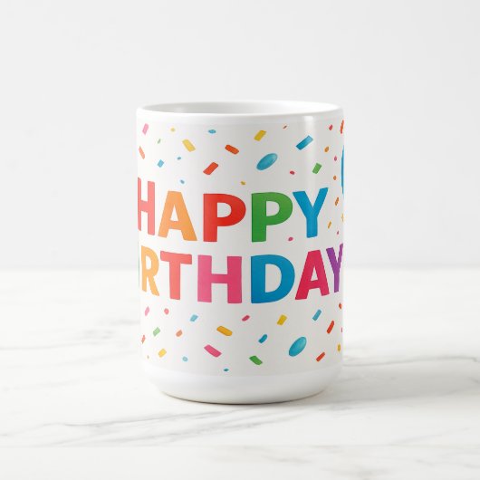 誕生日Bash:紙吹雪版 コーヒーマグカップ (中央)
