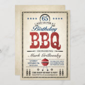 誕生日BBQの招待状|のカスタムな年齢 招待状 (正面/裏面)