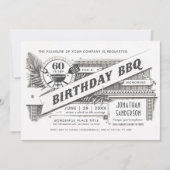 誕生日BBQの招待状|の最高のヴィンテージ 招待状 (正面)