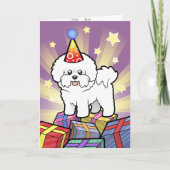 誕生日Bichon Frise カード (正面)