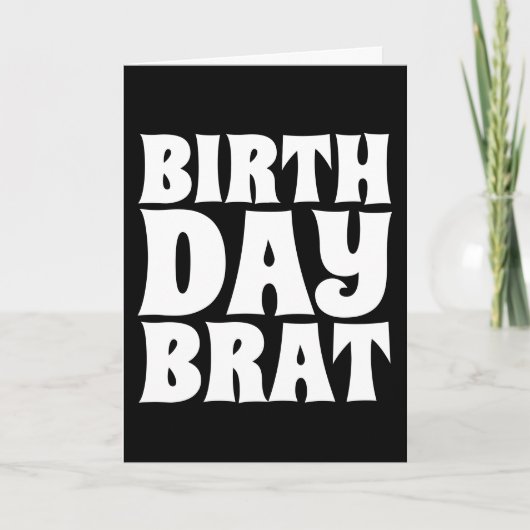 誕生日BRATグリーテおもしろいィングカード カード (正面)