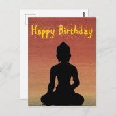 誕生日card_buddha2 ポストカード (正面/裏面)