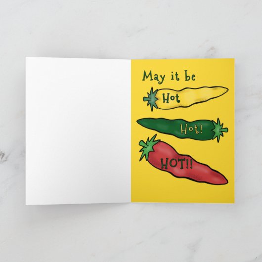 誕生日Cinco de Mayo暑いかな！ カード (内部)