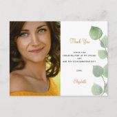 誕生日eucalyptus photo 感謝してい you ポストカード (正面)