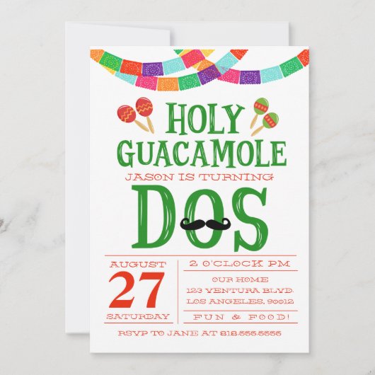 誕生日FIESTA - DOSを回す! 招待状 (正面)