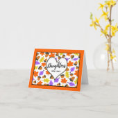 誕生日forドーター紅葉とどんぐり カード (黄色い花)