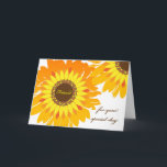 誕生日for Friend, Bright Sunflowers カード<br><div class="desc">ハッピーバースデー友人のためのひまわり花デザイン。明るくカラフルのデザインで、黄色、オレンジ、金ゴールド、茶色の色合いでヒマワリ。デジタルアートフローライラストレーション。誰かの誕生日に少し太陽の光を持って来なさい。アート、イメージ、詩の著作権© Shoaff Ballanger Studios</div>