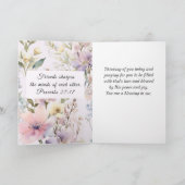 誕生日for Friend Flower Garden Bible Verse カード (内部)