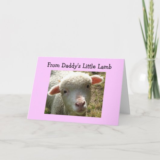 誕生日FROM DADDY'S LITTLE LAMB カード (正面)