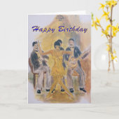 誕生日Gカードローアリング200年代 カード (黄色い花)