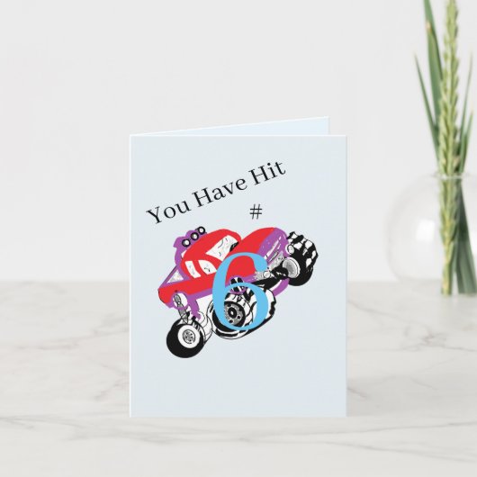 誕生日Gカード： 6誕生日 カード (正面)