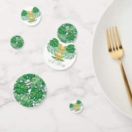 誕生日Iバプティスライオンイラストレーション パーソナライズされた コンフェッティ