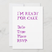 誕生日Invations 招待状 (裏面)