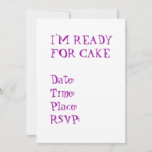 誕生日Invations 招待状 (裏面)