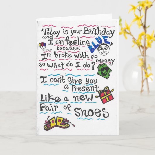 誕生日IOカード カード (黄色い花)