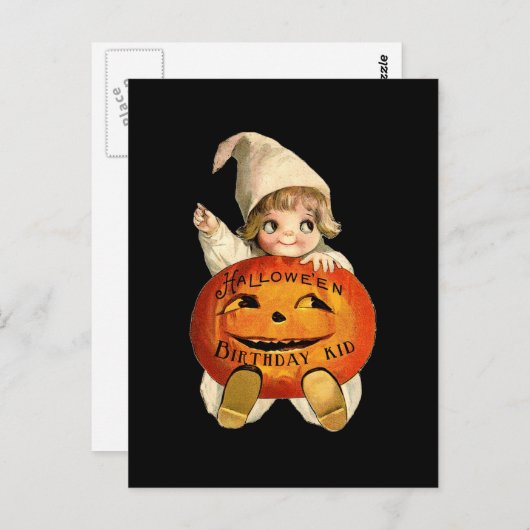 誕生日KIDハロウィーン誕生日カード ポストカード (正面/裏面)