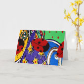 誕生日Ladybug製品 カード (黄色い花)