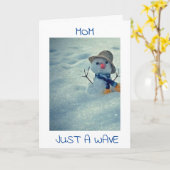 **誕生日MOM**カードに手を振る カード (黄色い花)