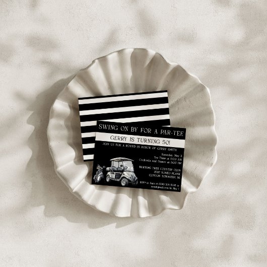 誕生日Par-Tee, Golf Themed 招待状
