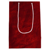 誕生日QRコード（赤革） ミディアムペーパーバッグ (裏面)