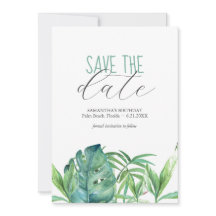誕生日Save The Date Cards Tropicalテーマ