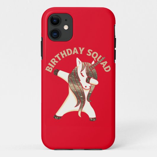 誕生日SQUADおもしろい unicorn誕生日プレゼント Case-Mate iPhoneケース (裏面)