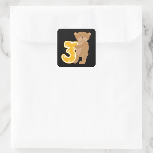 誕生日Tシャツとギフトをプレゼント スクエアシール (バッグ)