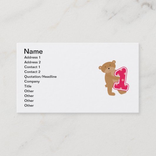 誕生日Tシャツとギフトをプレゼント 名刺 (正面)