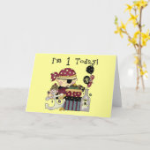 誕生日Tシャツとギフト カード (黄色い花)