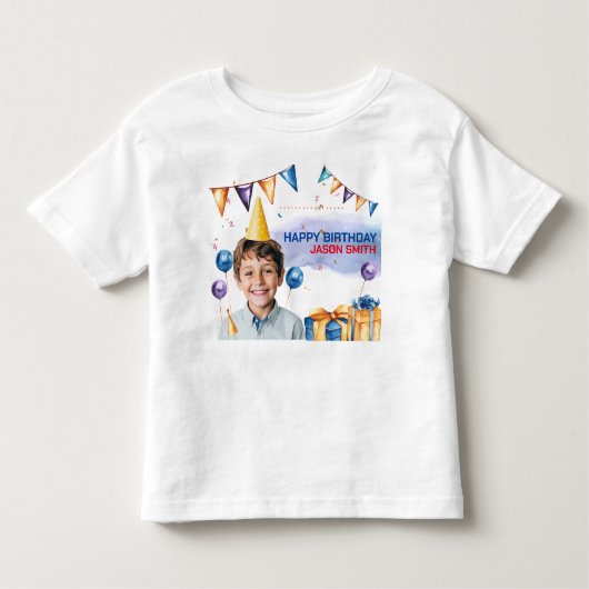 誕生日Tシャツデザイン 子供へ トドラーTシャツ (正面)
