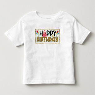誕生日Tシュリット:誕生日デザイン トドラーTシャツ