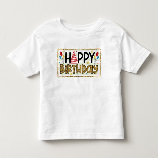 誕生日Tシュリット：誕生日デザイン トドラーTシャツ (正面)